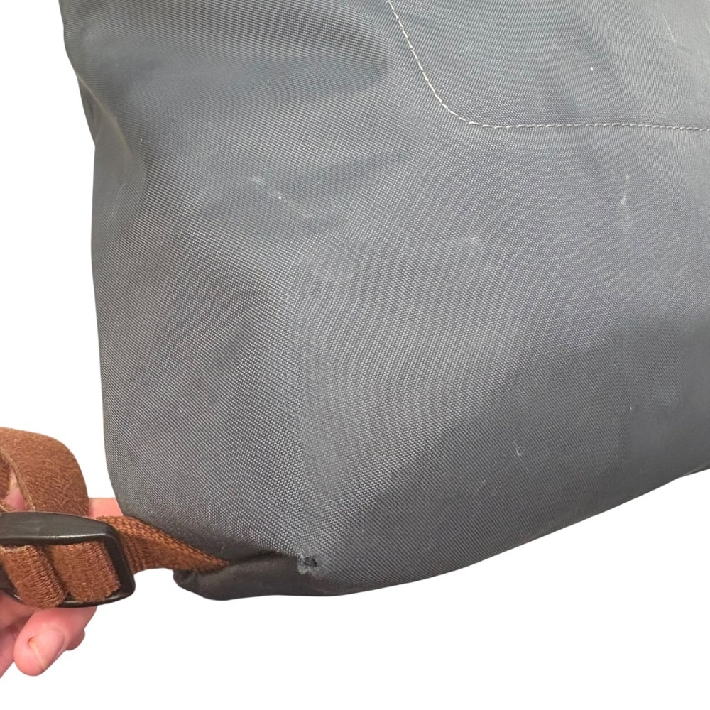 Longchamp le pliage gray and brown backpack - Picture 6 of 10